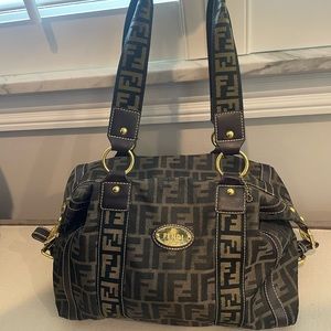 FENDI Monogram Mixed Media Bag